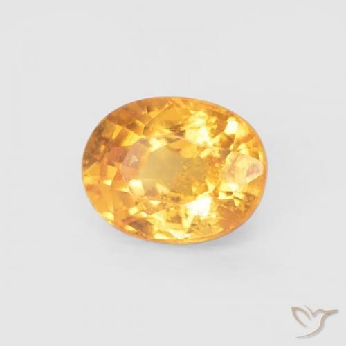 Grenat Spessartite Orange moyen naturelle ovale, 0.54 ct, VS
