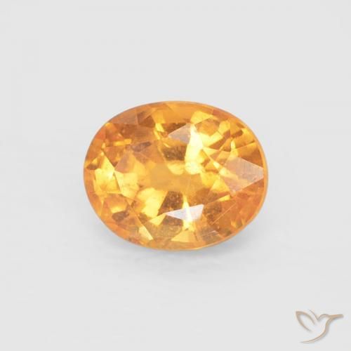 Grenat Spessartite Orange moyen naturelle ovale, 0.50 ct, VS