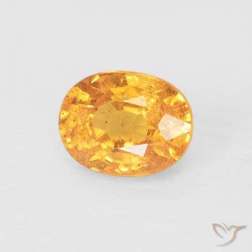Grenat Spessartite Orange moyen naturelle ovale, 0.54 ct, VS