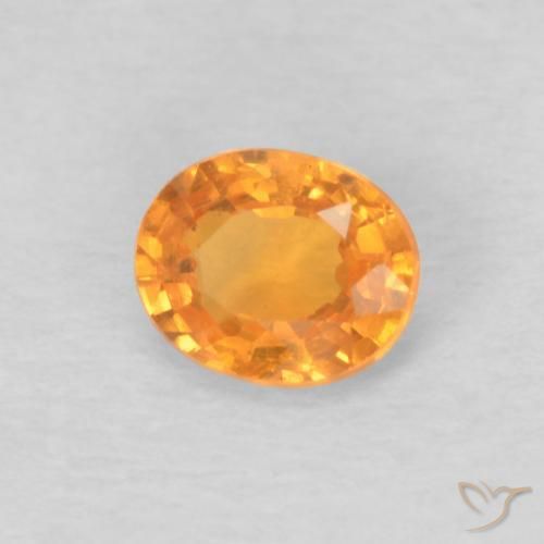 Grenat Spessartite Miel Orange naturelle ovale, 0.47 ct, VS