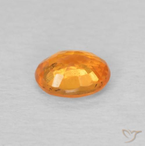 Grenat Spessartite Miel Orange naturelle ovale, 0.47 ct, VS