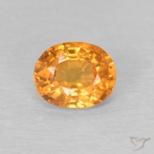 0.50ct Naturel Orange vif Grenat Spessartite, ovale, VS