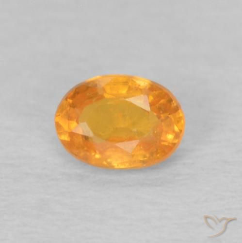 Grenat Spessartite Miel Orange naturelle ovale, 0.24 ct, VS