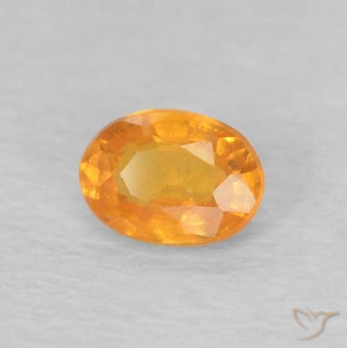 Grenat Spessartite Miel Orange naturelle ovale, 0.24 ct, VS
