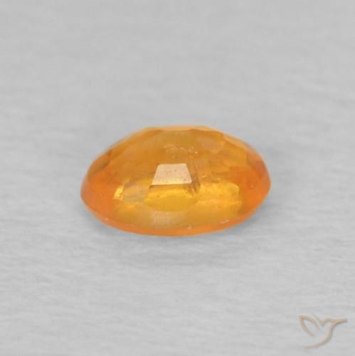 Grenat Spessartite Miel Orange naturelle ovale, 0.24 ct, VS
