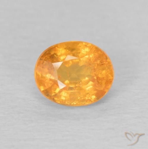 0.62ct Naturel Orange intense Grenat Spessartite, ovale, VS