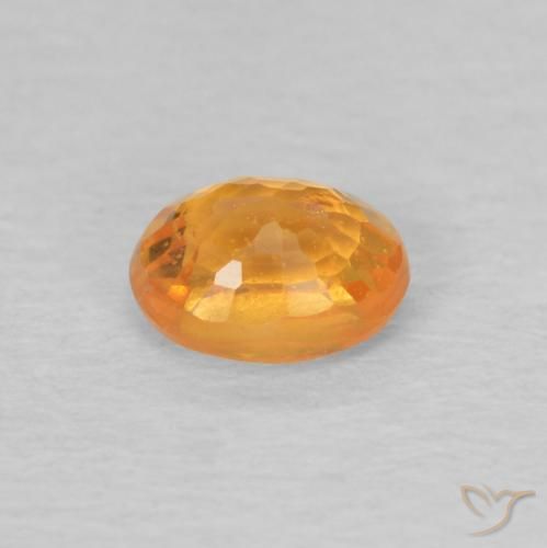Grenat Spessartite Orange intense naturelle ovale, 0.50 ct, VS