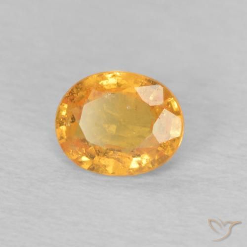 Grenat Spessartite Orange vif naturelle ovale, 0.41 ct, VS-SI