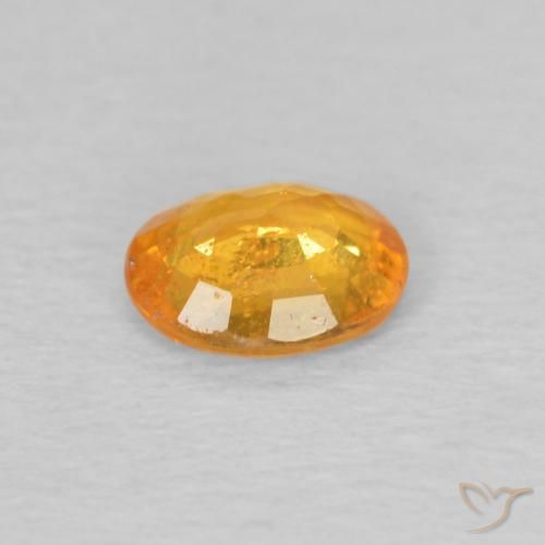 Grenat Spessartite Orange vif naturelle ovale, 0.41 ct, VS-SI