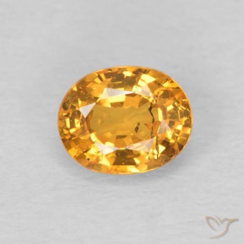 Grenat Spessartite Miel Orange naturelle ovale, 0.56 ct, VS-SI