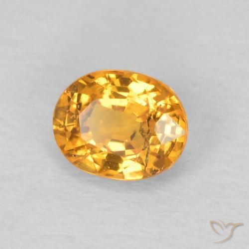 Grenat Spessartite Miel Orange naturelle ovale, 0.56 ct, VS-SI