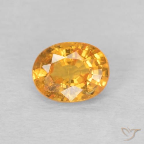 Grenat Spessartite Orange moyen naturelle ovale, 0.46 ct, VS-SI
