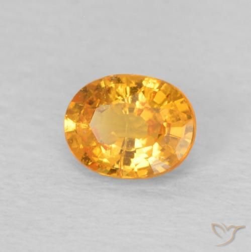 Grenat Spessartite Orange moyen naturelle ovale, 0.46 ct, VS-SI