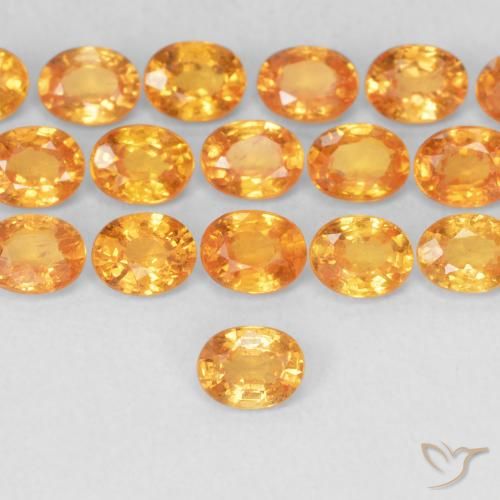 0.24ct Naturel Abricot orange Grenat Spessartite, ovale, VS