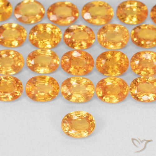 0.26ct Naturel Abricot orange Grenat Spessartite, ovale, VS