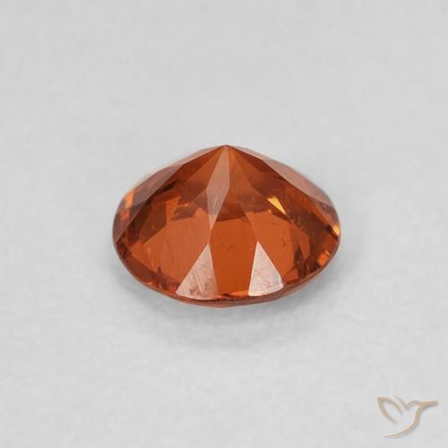 Grenat Spessartite Ambre orange naturelle Coupe roude, 0.57 ct, SI