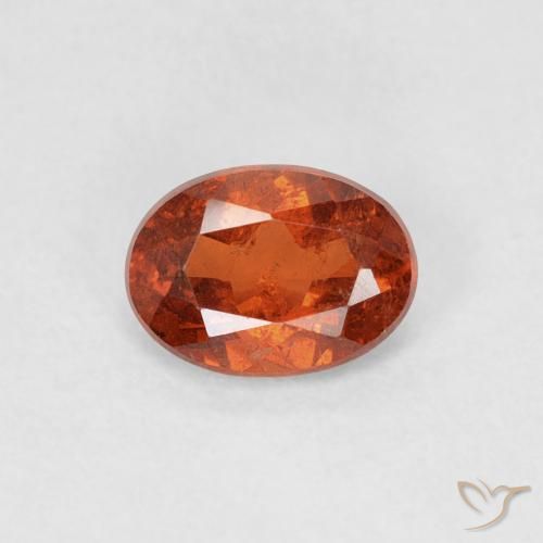 0.64ct Naturel Orange rougeâtre Grenat Spessartite, ovale, SI