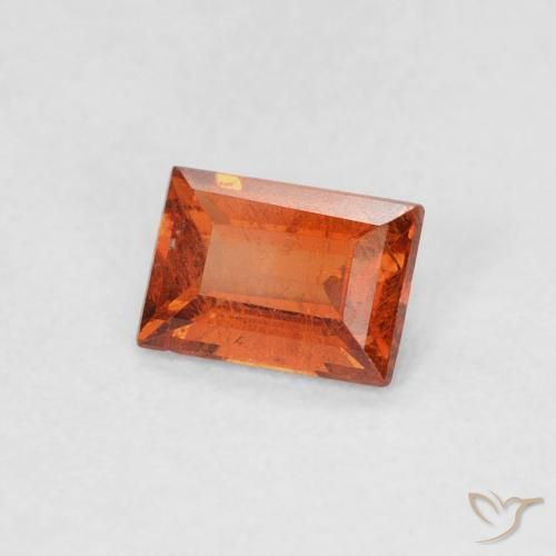 Grenat Spessartite Orange moyen naturelle Baquette, 0.56 ct, SI
