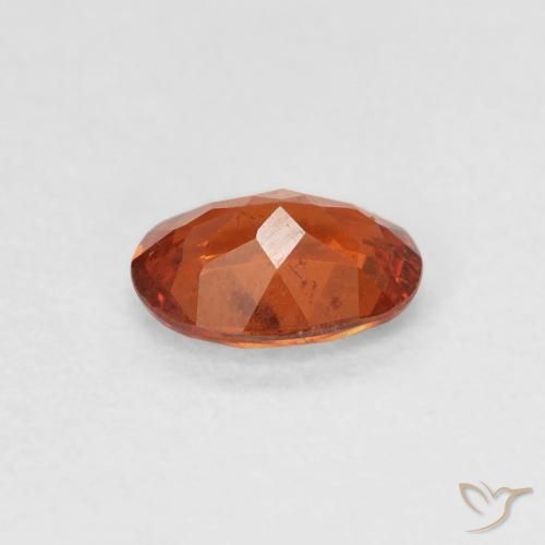 Grenat Spessartite Orange chaud naturelle ovale, 0.82 ct, SI