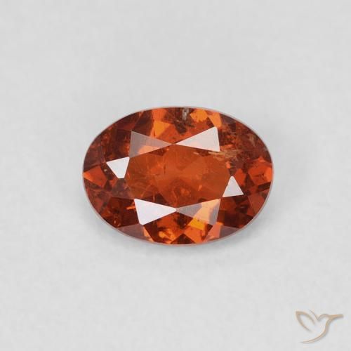 0.70ct Naturel Orange foncé Grenat Spessartite, ovale, SI-I1