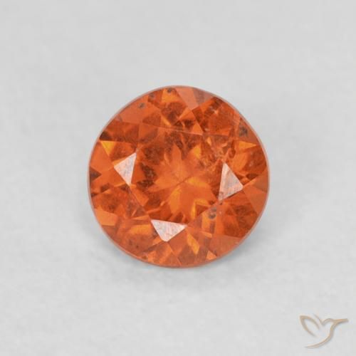 0.37ct Naturel Ambre orange Grenat Spessartite, Tour, SI