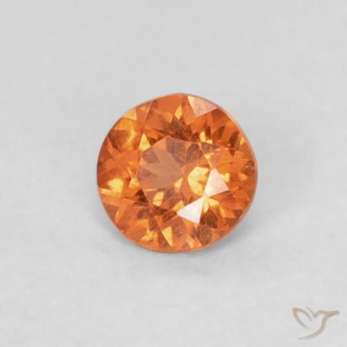 Grenat Spessartite Orange feu naturelle Tour, 0.23 ct, SI