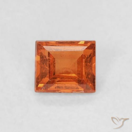 0.29ct Naturel Orange moyen Grenat Spessartite, Baquette, SI