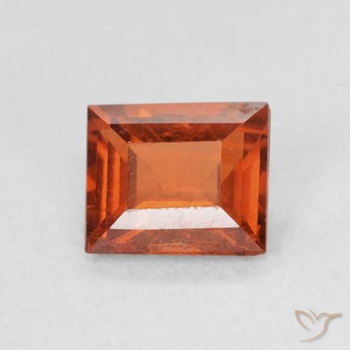 0.67ct Naturel Orange feu Grenat Spessartite, Baquette, VS