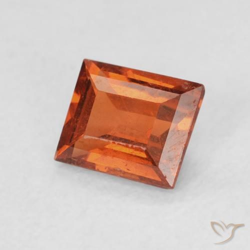 Grenat Spessartite Orange feu naturelle Baquette, 0.67 ct, VS