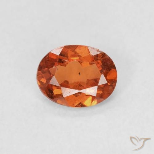 0.39ct Naturel Ambre orange Grenat Spessartite, ovale, SI
