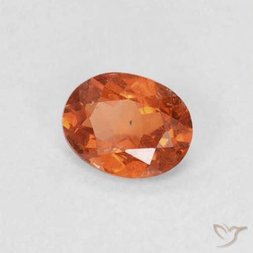 Grenat Spessartite Ambre orange naturelle ovale, 0.39 ct, SI