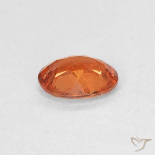 Grenat Spessartite Ambre orange naturelle ovale, 0.39 ct, SI