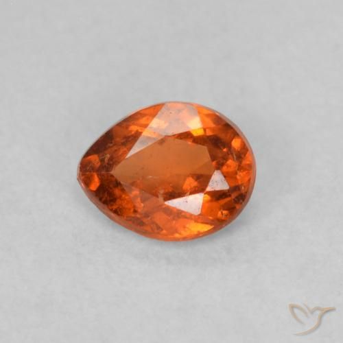 0.39ct Naturel Orange foncé Grenat Spessartite, En forme de poire, SI
