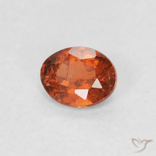 Grenat Spessartite Orange feu naturelle ovale, 0.33 ct, SI