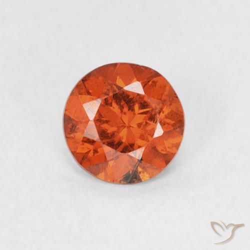 0.51ct Naturel Ambre orange Grenat Spessartite, Tour, SI