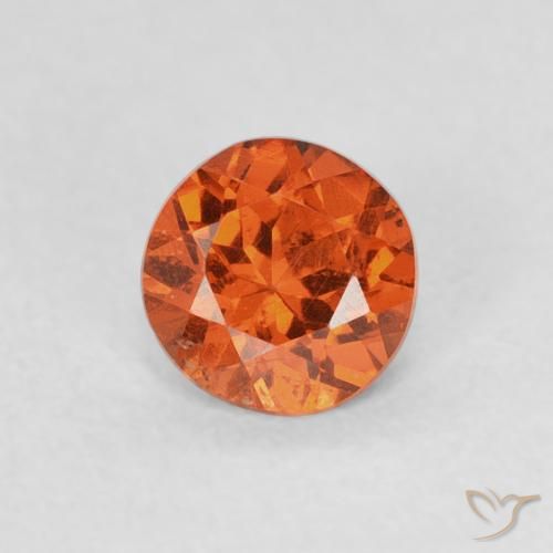 0.57ct Naturel Ambre orange Grenat Spessartite, Tour, SI