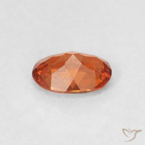 Grenat Spessartite Orange moyen naturelle ovale, 0.39 ct, SI