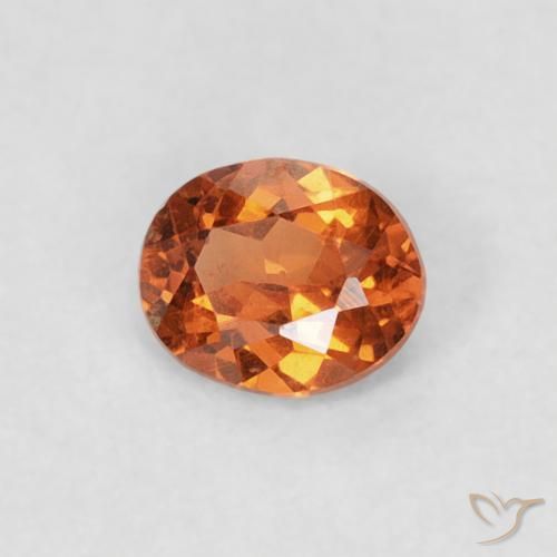 Grenat Spessartite Orange foncé naturelle ovale, 0.25 ct, VS-SI