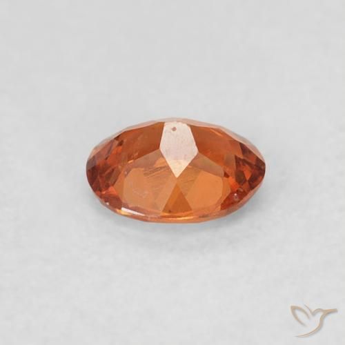 Grenat Spessartite Orange foncé naturelle ovale, 0.25 ct, VS-SI