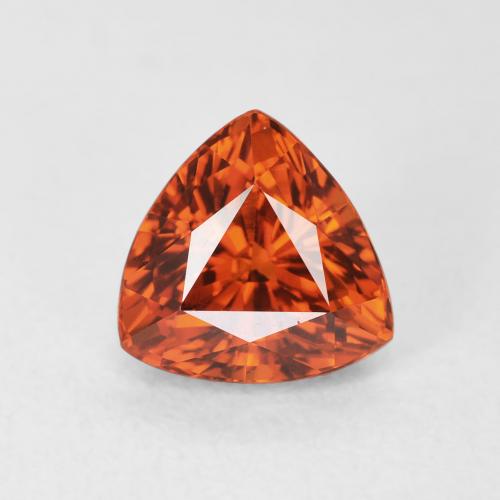 2.25ct Naturel Ambre orange Grenat Spessartite, Trillion, VVS-VS