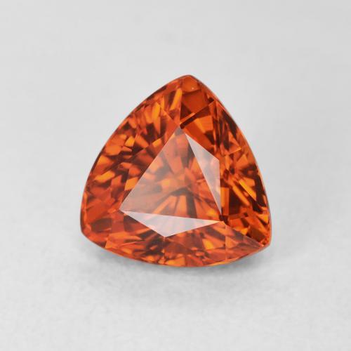 Grenat Spessartite Ambre orange naturelle Trillion, 2.25 ct, VVS-VS