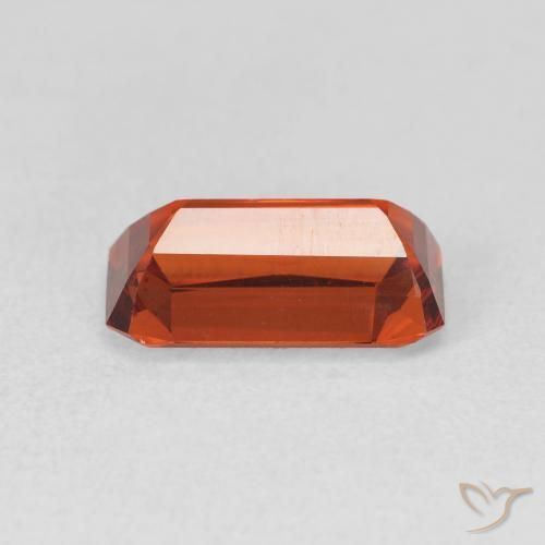 Grenat Spessartite Orange feu naturelle Octogone / coupe Émeraude, 3.57 ct, VVS-VS