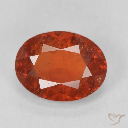 2.98ct Naturel Rouge feu Grenat Spessartite, ovale, SI
