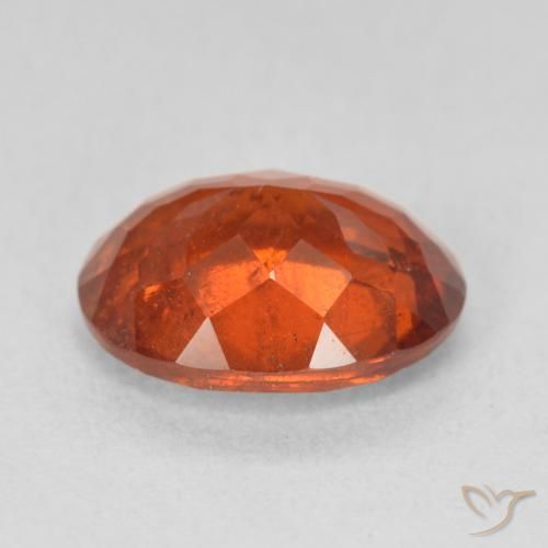Grenat Spessartite Rouge feu naturelle ovale, 2.98 ct, SI