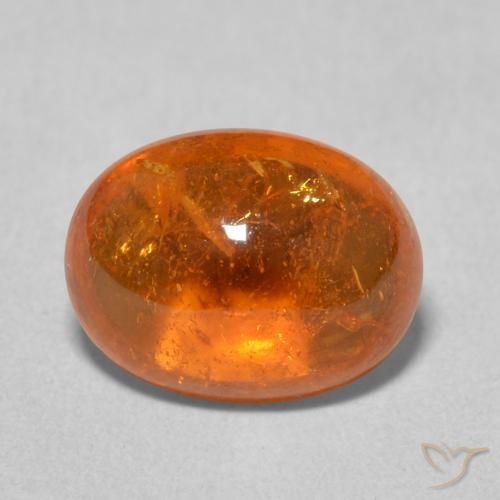 4.88ct Naturel Orange rougeâtre Grenat Spessartite, ovale, Transparent