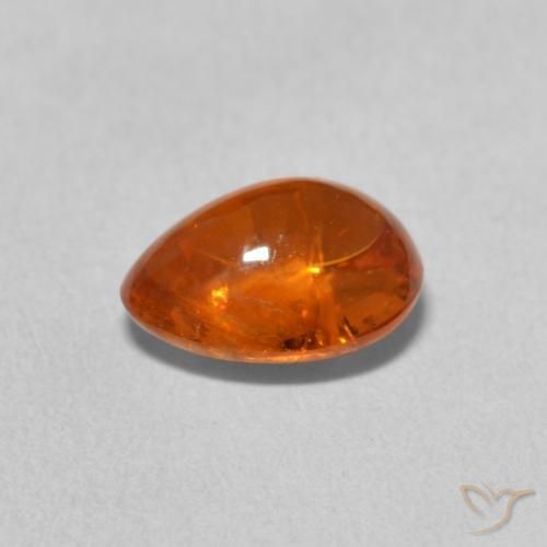 Grenat Spessartite Orange feu naturelle En forme de poire, 2.39 ct, Transparent