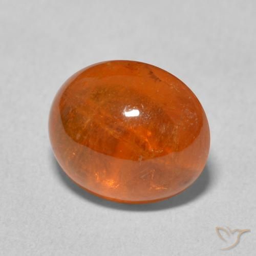 Grenat Spessartite Orange moyen naturelle ovale, 4.85 ct, Transparent