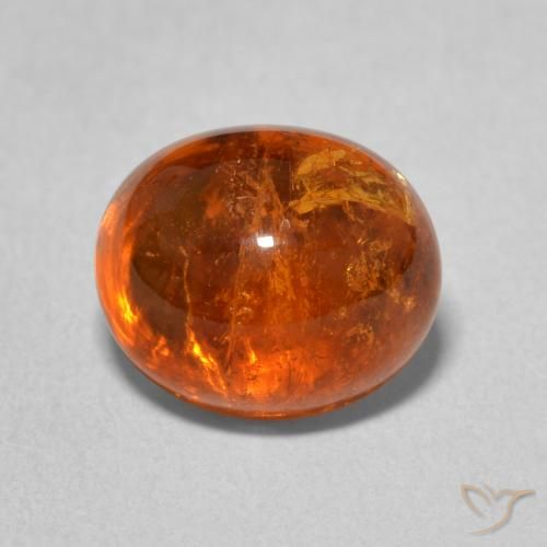 4.92ct Naturel Orange feu Grenat Spessartite, ovale, Transparent