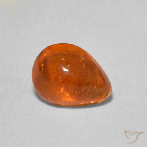 Grenat Spessartite Ambre orange naturelle En forme de poire, 2.18 ct, Transparent