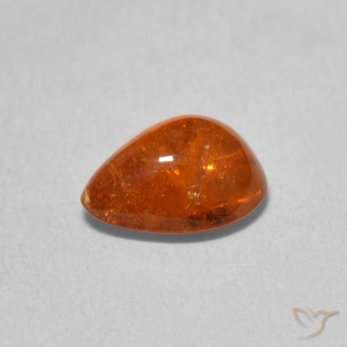 Grenat Spessartite Ambre orange naturelle En forme de poire, 2.18 ct, Transparent